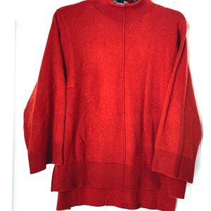 FRENCH CONNECTION RUST Long Line Sweater Sz Medium